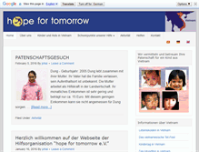 Tablet Screenshot of hope-for-tomorrow.de